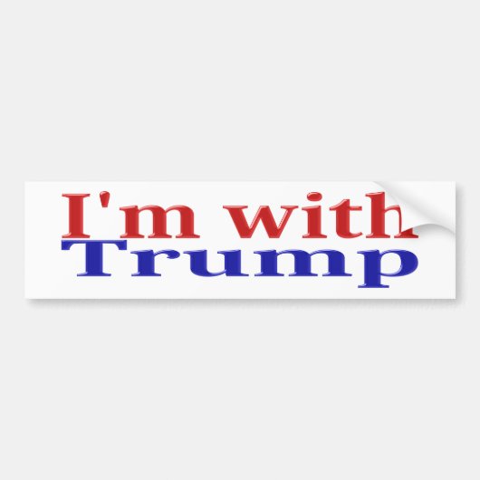 Im met rood Trump Bumpersticker (Voorkant)
