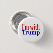 Im met rood Trump Ronde Button 3,2 Cm (Voorkant /achterkant)