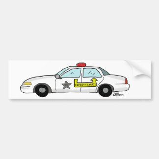 Im Met stuitende logo op de patrouillewagen van de Bumpersticker