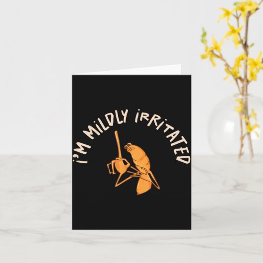 I'm Mildly Irritated Marcus Funny Worm Meme Mens W Kaart (Gele Bloem)