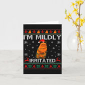 I'm Mildly Irritated Marcus The Worm Christmas Fun Kaart (Gele Bloem)
