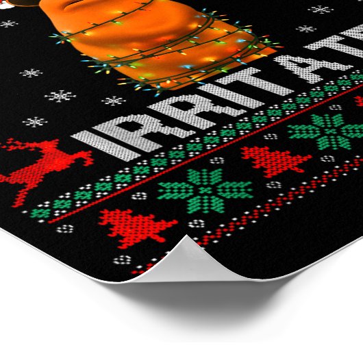 I'm Mildly Irritated Marcus The Worm Christmas Fun Poster (Hoek)