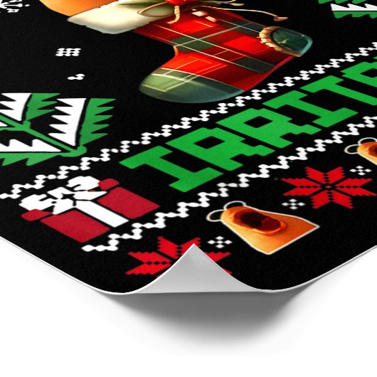 I'm Mildly Irritated Marcus The Worm Christmas Fun Poster (Hoek)