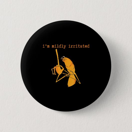 I'm Mildly Irritated Marcus The Worm Funny Marcus Ronde Button 5,7 Cm (Voorkant)