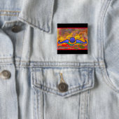 IM Morn Fly Squly Vierkante Button 5,1 Cm (In situ)