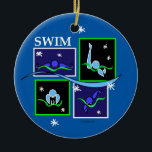 IM Morning Winter Keramisch Ornament<br><div class="desc">IM Morning design in winterkleuren. Perfect mid-winter pick-up voor je zwemmer of triatleet.</div>