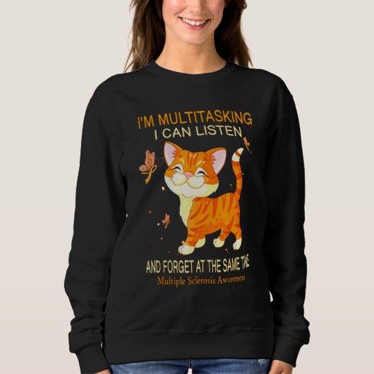 IM Multitasking Ik kan luisteren Cat T-shirt (Voorkant)