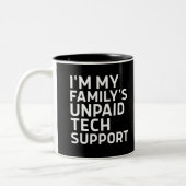 I'm My Family's Unpaid Tech Support Tweekleurige Koffiemok (Links)