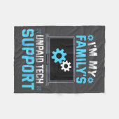 I'm My Family's Unpaid Tech Suprt Funny Computer E Fleece Deken (Voorkant (Horizontaal))