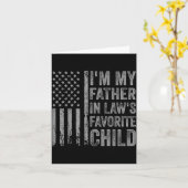 I'm My Father In Law's Favorite Child Funny Parent Kaart (Gele Bloem)