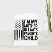 I'm My Mother In Law's Favorite Child Flag Funny M Kaart (Voorkant)