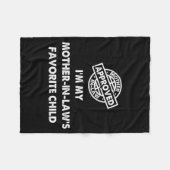 I'm My Mother In Law's Favorite Child Funny Certif Fleece Deken (Voorkant (Horizontaal))