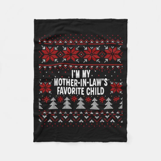 I'm My Mother-in-law's Favorite Child Funny Christ Fleece Deken (Voorkant)