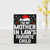 I'm My Mother In Law's Favorite Child Funny Christ Kaart (Gele Bloem)