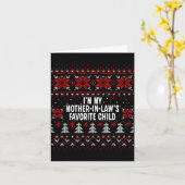 I'm My Mother-in-law's Favorite Child Funny Christ Kaart (Gele Bloem)