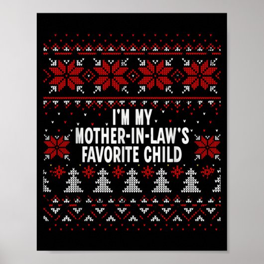 I'm My Mother-in-law's Favorite Child Funny Christ Poster (Voorkant)