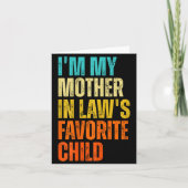 I'm My Mother In Law's Favorite Child Funny Family Kaart (Voorkant)