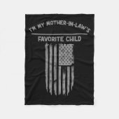 I'm My Mother In Law's Favorite Child Funny Mother Fleece Deken (Voorkant)