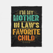 I'm My Mother In Law's Favorite Child Funny Parent Fleece Deken (Voorkant)