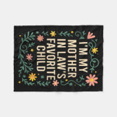 I'm My Mother In Law's Favorite Child Funny Parent Fleece Deken (Voorkant (Horizontaal))