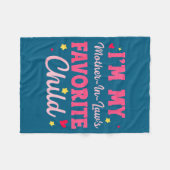 I'm My Mother In Law's Favorite Child Funny Parent Fleece Deken (Voorkant (Horizontaal))