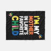 I'm My Mother In Law's Favorite Child Funny Parent Fleece Deken (Voorkant (Horizontaal))