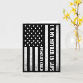 I'm My Mother In Laws Favorite Child Funny Parent Kaart (Gele Bloem)