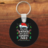 Im My Mother In Laws Favorite Child Funny Santa Mo Sleutelhanger (Voorkant)