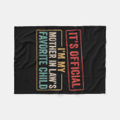 I'm My Mother In Law's Favorite Child Funny Son In Fleece Deken (Voorkant (Horizontaal))