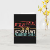 I'm My Mother In Law's Favorite Child Funny Son In Kaart (Gele Bloem)