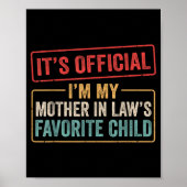 I'm My Mother In Law's Favorite Child Funny Son In Poster (Voorkant)