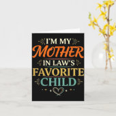 I'm My Mother In Law's Favorite Child Parent Men W Kaart (Gele Bloem)