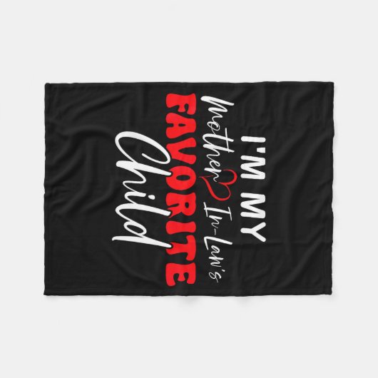 I'm My Mother In Law's Favorite Child Retro Fleece Deken (Voorkant (Horizontaal))