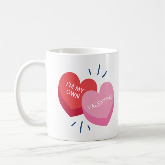 I'm my own valentine Coffee Mug Koffiemok (Links)