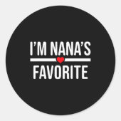 I'm Nana's Favorite  Ronde Sticker (Voorkant)