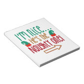 Im Nice Hes Naughty Elf Pet Notitieblok (Schuin)