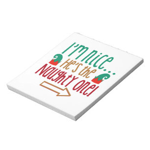 Im Nice Hes Naughty Elf Pet Notitieblok
