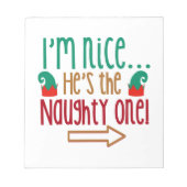 Im Nice Hes Naughty Elf Pet Notitieblok (Voorkant)