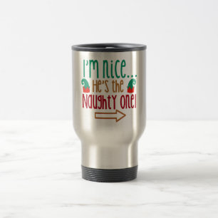 Im Nice Hes Naughty Elf Pet Reisbeker