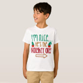 Im Nice Hes Naughty Elf Pet T-shirt (Voorkant volledig)