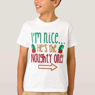 Im Nice Hes Naughty Elf Pet T-shirt