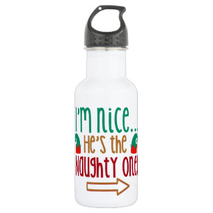Im Nice Hes Naughty Elf Pet Waterfles