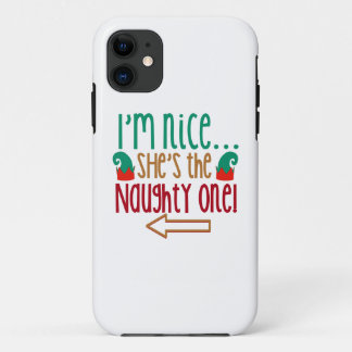Im Nice Shes Naughty Elf Pet Case-Mate iPhone Case