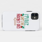 Im Nice Shes Naughty Elf Pet Case-Mate iPhone Case (Achterkant (horizontaal))