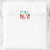 Im Nice Shes Naughty Elf Pet Ronde Sticker (Tas)