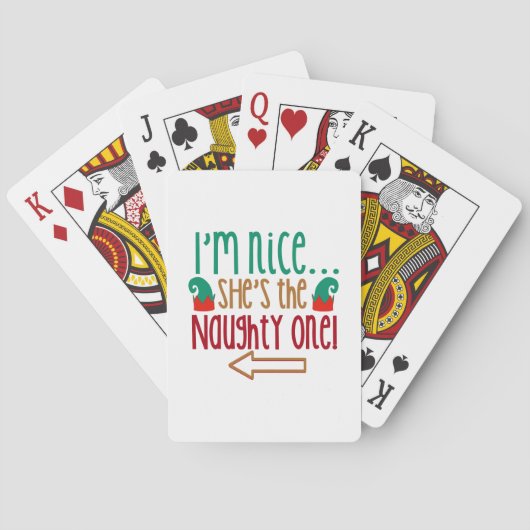 Im Nice Shes Naughty Elf Pet Speelkaarten (Achterkant)