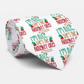 Im Nice Shes Naughty Elf Pet Stropdas (Opgerold)
