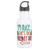 Im Nice Shes Naughty Elf Pet Waterfles (Voorkant)
