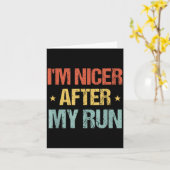 I'm Nicer After My Run Funny Running Saying For Ru Kaart (Gele Bloem)