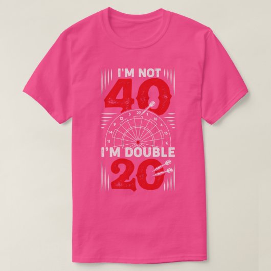 Im niet 40 Im tweemaal 20 kunstspelerscadeau T-shirt (Design voorkant)